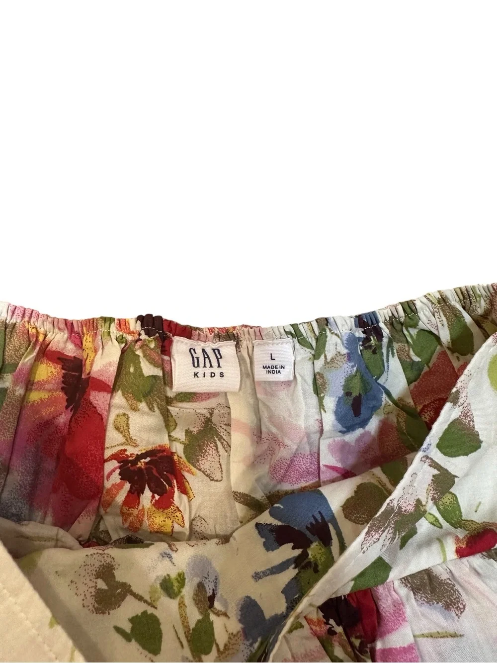 Gap Kids Girls Ruffled Tiered Mini Skort Skirt Short Floral Size Large